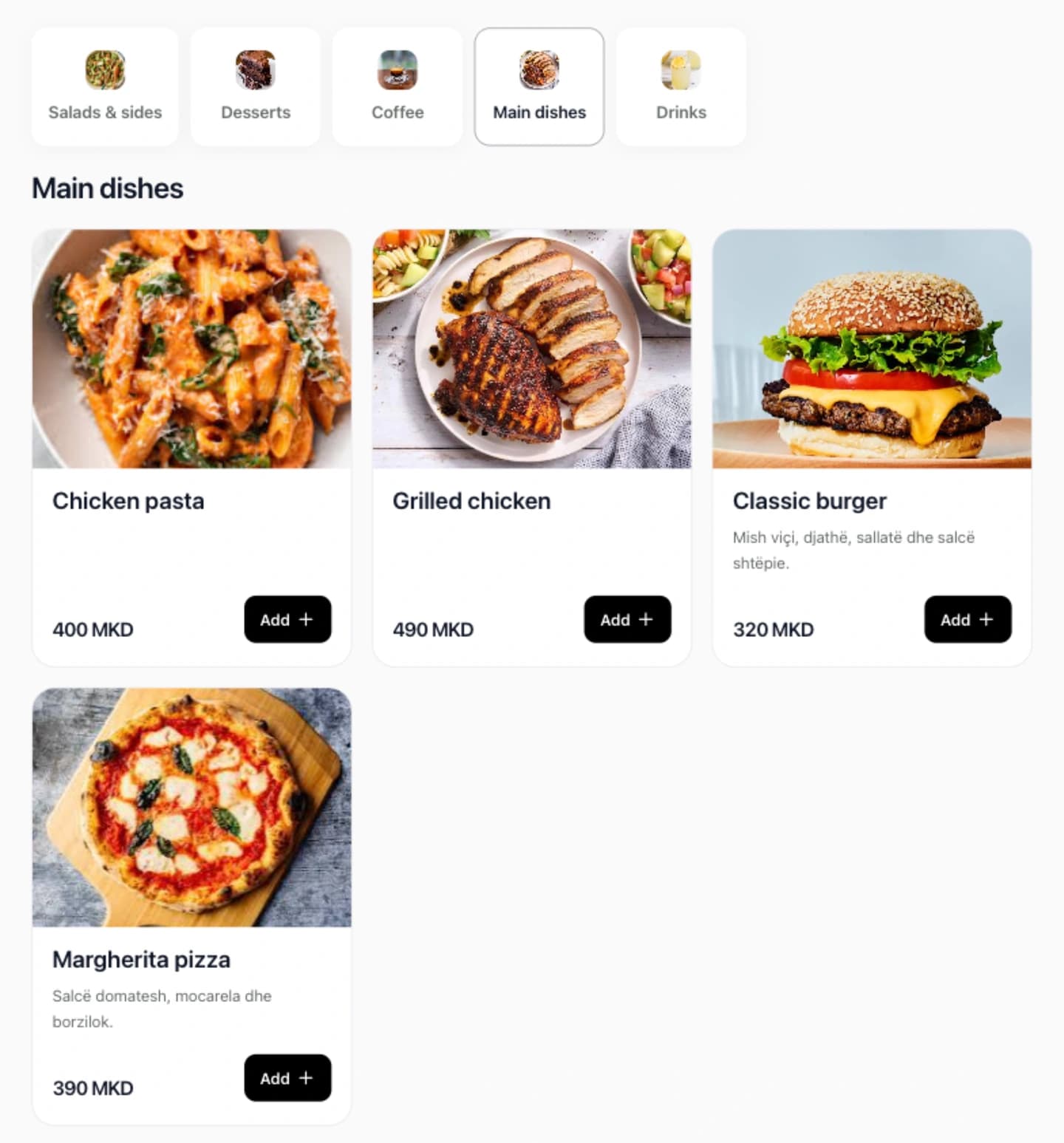 Build the order. · Rendo Kiosk demo